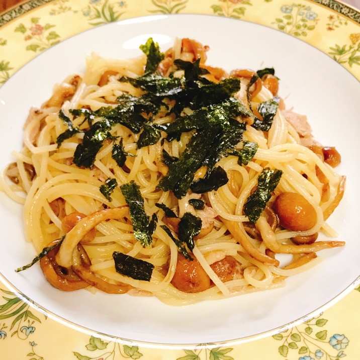 なめことツナの和風パスタ レシピ 作り方 By 水玉模様 楽天レシピ